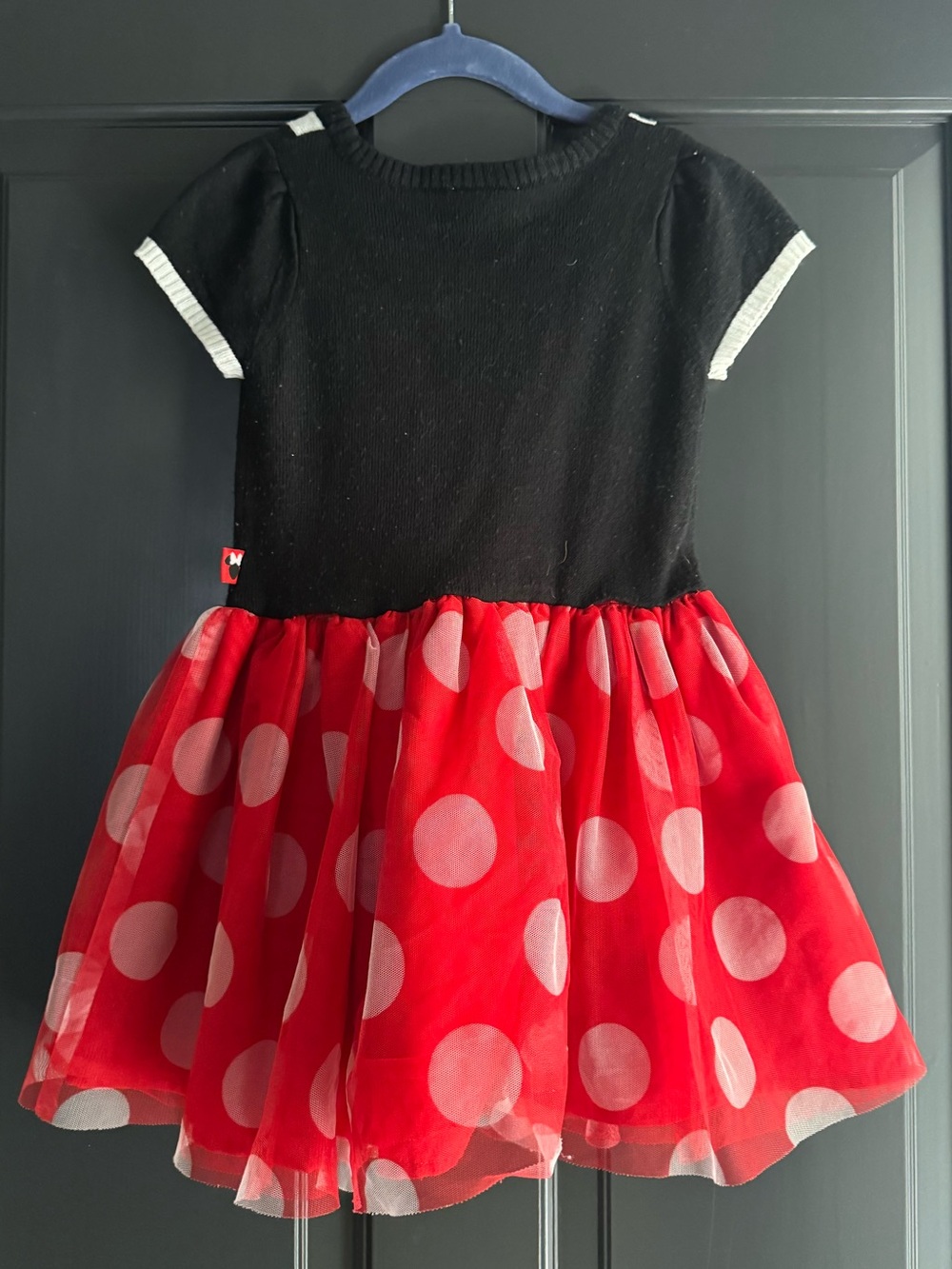 Disney Minnie Mouse Short Sleeve Sweater Dress Tulle Skirt 4T - Picture 2 of 3